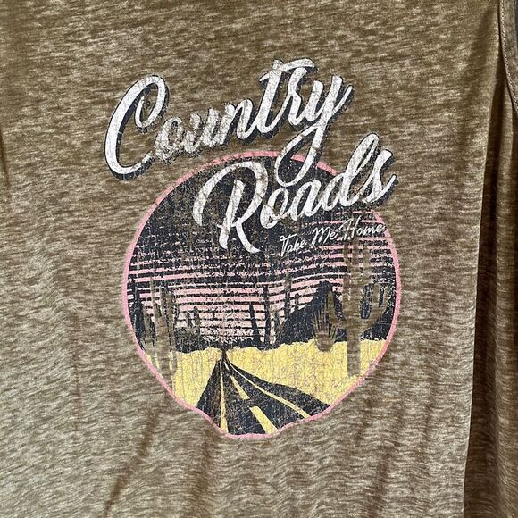 Youth In Revolt Country Road Take Me Home Sleeveless Top Medium - Picture 5 of 6